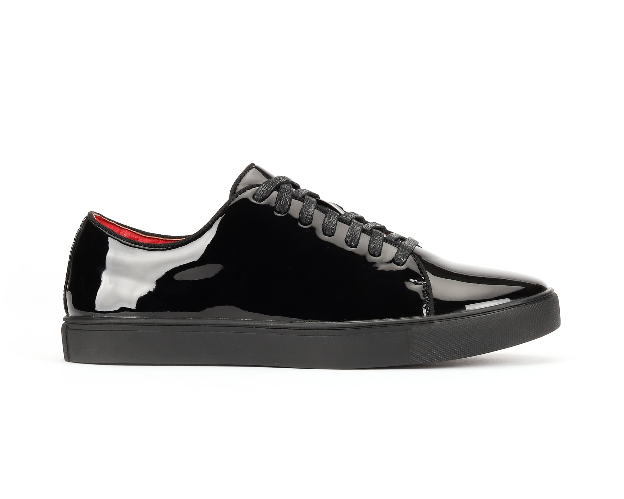 Leather Stitches Sneaker Red and Black – Giuseppe Annunziata